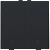 Niko 161-52202 Tweevoudige drukknop met leds en comfortsensoren voor Niko Home Control Black coated