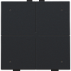 Niko 161-52204 Viervoudige drukknop met leds en comfortsensoren voor Niko Home Control Black coated 