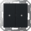 Gira 5173005 Drukcontact System 55 met wip 2-voudig voor Gira One en KNX Zwart mat