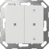 Gira 517503 Drukcontact System 55 met wip 2-voudig onbedrukt/pijlsymbolen voor Gira One en KNX Zuiver wit glanzend
