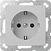 Gira 4755015 Systeem 55 Wandcontactdoos met randaarde 16 A 250 V~ met shutter en symbool Grijs mat