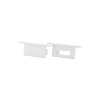 SG 391445 StripLine Wit Eindstuk inbouw kit Polycarbonaat (PC)