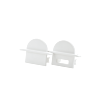 SG 391462 StripLine Wit Inbouw Eindstuk round kit Polycarbonaat (PC)