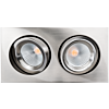 SG 902594 Junistar Lux Square Geborsteld Staal 2X 1180lm 3000K Ra 98 Faseafsnijding