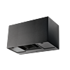 641753 SG Artes Outlet Zwart met 2 x plug Stopcontactdoos