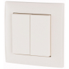 173412 Eaton xComfort Wandschakelaars universeel 55 mm systeem compleet 2-Voudig Wit glanzend
