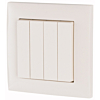 Eaton 173413 xComfort Wandschakelaars universeel 55 mm systeem compleet 4-Voudig Wit glanzend