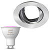 Inbouwspot Lumiance Inclusief Hue White en Color (GU10) Geborsteld aluminium 