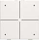 Niko 101-52204 Viervoudige drukknop met leds en comfortsensoren voor Niko Home Control White