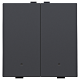 Niko 122-52002 Tweevoudige drukknop met leds en comfortsensoren voor Niko Home Control Anthracite