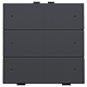Niko 122-52206 Zesvoudige drukknop met leds en comfortsensoren voor Niko Home Control Anthracite