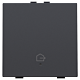 Niko 122-52921 Enkelvoudige drukknop met led en comfortsensoren voor Niko Home Control symbool 'woning verlaten' Anthracite