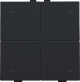 Niko 161-52204 Viervoudige drukknop met leds en comfortsensoren voor Niko Home Control Black coated 