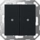 Gira 5173005 Drukcontact System 55 met wip 2-voudig voor Gira One en KNX Zwart mat