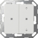 Gira 517527 Drukcontact System 55 met wip 2-voudig onbedrukt/pijlsymbolen voor Gira One en KNX Zuiver wit mat