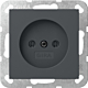 Gira 448028 Systeem 55 Wandcontactdoos zonder aardcontact 16A 250V 2-polig Antraciet