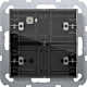 Gira 504200 Tastsensor 4.55 Komfort 2-voudig voor Gira One en KNX met inbedrijfstellingswip