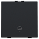 Niko 161-52921 Enkelvoudige drukknop met led en comfortsensoren voor Niko Home Control symbool 'woning verlaten' Black coated 