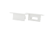 SG 391445 StripLine Wit Eindstuk inbouw kit Polycarbonaat (PC)