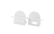 SG 391462 StripLine Wit Inbouw Eindstuk round kit Polycarbonaat (PC)