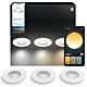 Philips 929004611501 Hue Adore Wit 3x inbouwspot White Ambiance inclusief DIM Switch