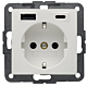 Berker 48148989 S.1/B.3/B.7 Wandcontactdoos met randaarde en steekklemen en USB A+C Polarwit glanzend