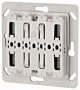 Eaton EP-500382 xComfort Pulsdrukker 4-voudig universeel 55 mm systeem met geïntegreerde temperatuur- en vochtigheidssensor