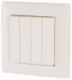 Eaton 173413 xComfort Wandschakelaars universeel 55 mm systeem compleet 4-Voudig Wit glanzend