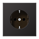 Jung AL 1520 N D Wandcontactdoos met beschermingscontact Dark