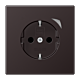 Jung HOME BT AL 1521 S D-L Wandcontactdoos met randaarde Dark