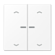 Jung HOME BT LS 17102 P WWM Taster 2-voudig met pijlsymbolen Sneeuwwit mat