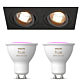 Inbouwspot SLV New Tria 2 inclusief Hue White and Color Ambiance (GU10) Zwart 