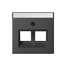 GIRA PL 1-2 X MODULAR-JACK UAE TEKSTKADER ANTRACIET SYSTEEM 55 028428 Beng Shop