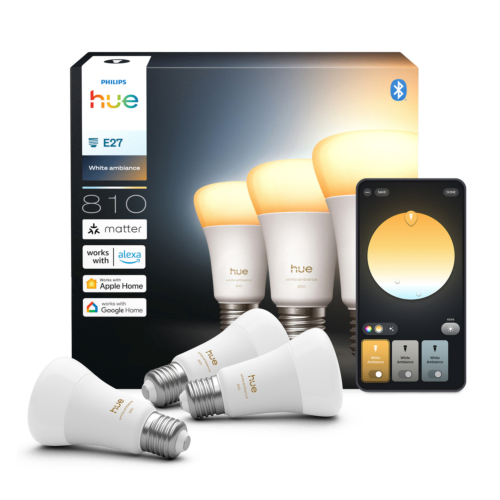 Philips Hue White Ambiance A60 - E27 slimme lamp - 810 - 3-pack