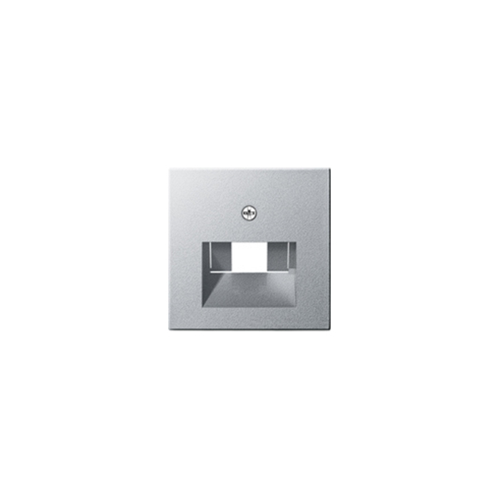 Gira 027026 Systeem 55 Afdekking voor UAE/IAE (ISDN)- en netwerkaansluitdoos zonder tekstkader Kleur aluminium