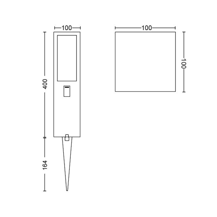 Philips 1743430P7 Hue Outdoor Impress Sokkel Extension