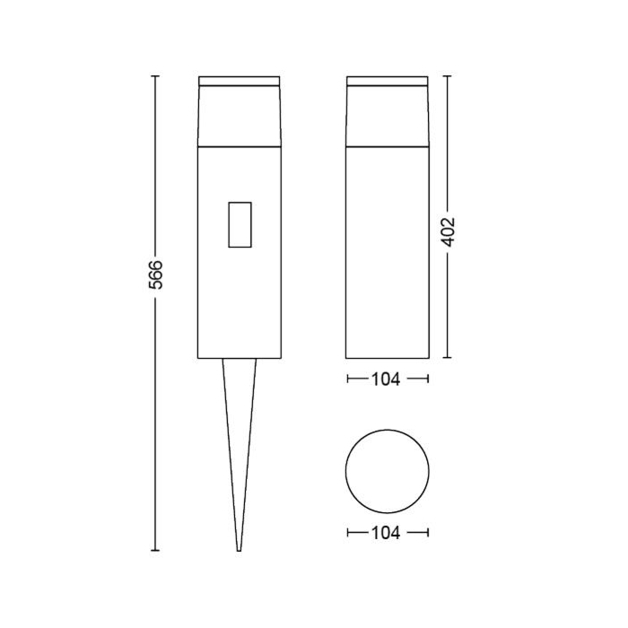 Philips 915005731801 Hue Outdoor Calla Lantaarn Extension