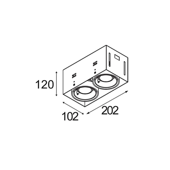 Modular Mini-Multiple Recessed Trimless Adjustable Wit 2x GU10 Hue White Ambiance