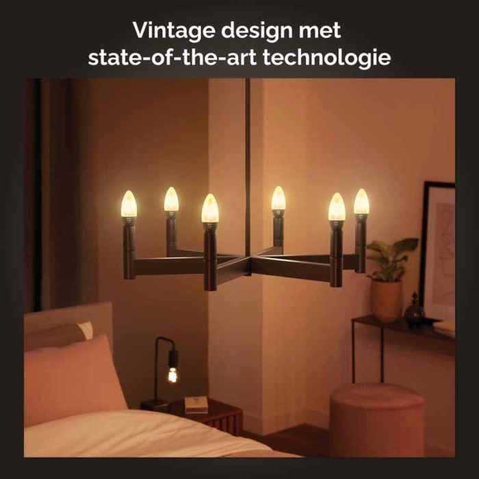 Philips 929003145202 Hue White Ambiance Filament Candle 4,6W E14 (duopack)