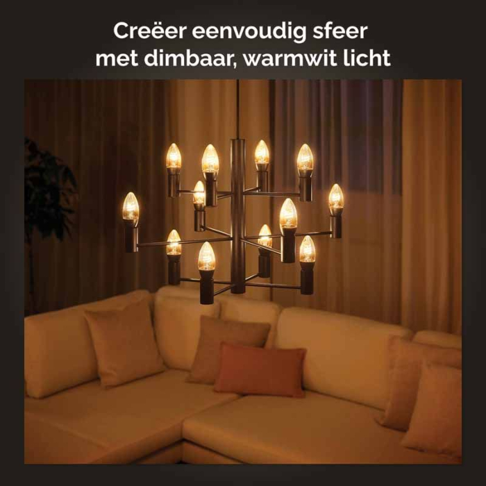 Philips 929003145201 Hue White Ambiance Filament Candle 4,6W E14 (single pack)