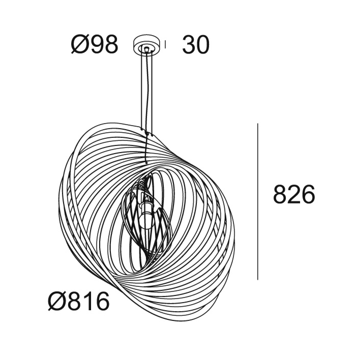 Delta Light 24013 0000 B SOIREE RC 56 E27 Zwart