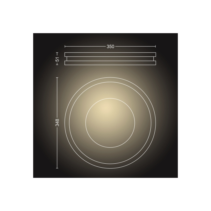 Philips 929003055101 Hue Being Plafondlamp White Ambiance Zwart inclusief DIM Switch