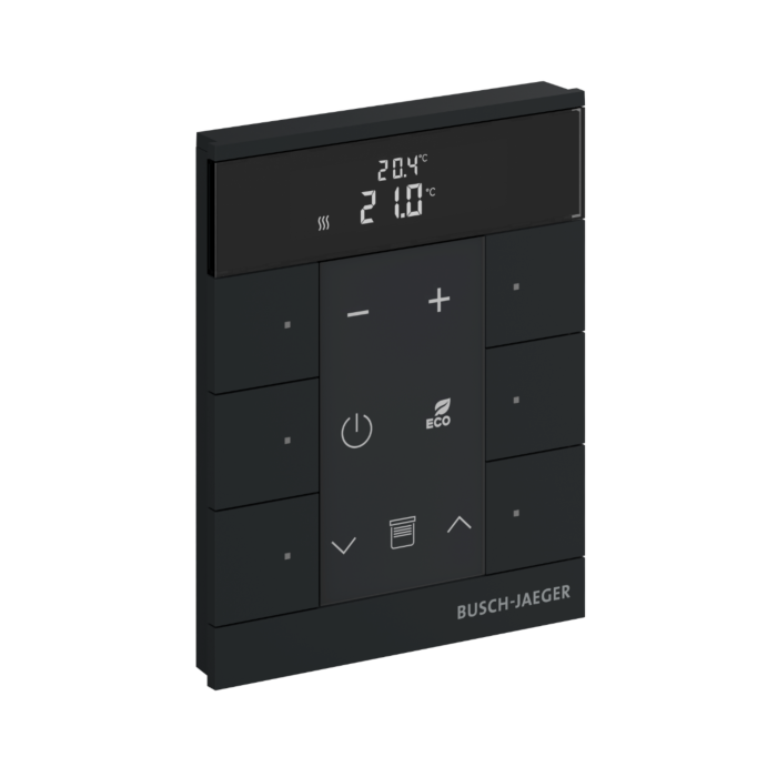 Busch Jaeger SBR-F-6.0.11-885 Free@home Tenton Thermostaat 6-voudig Zwart mat