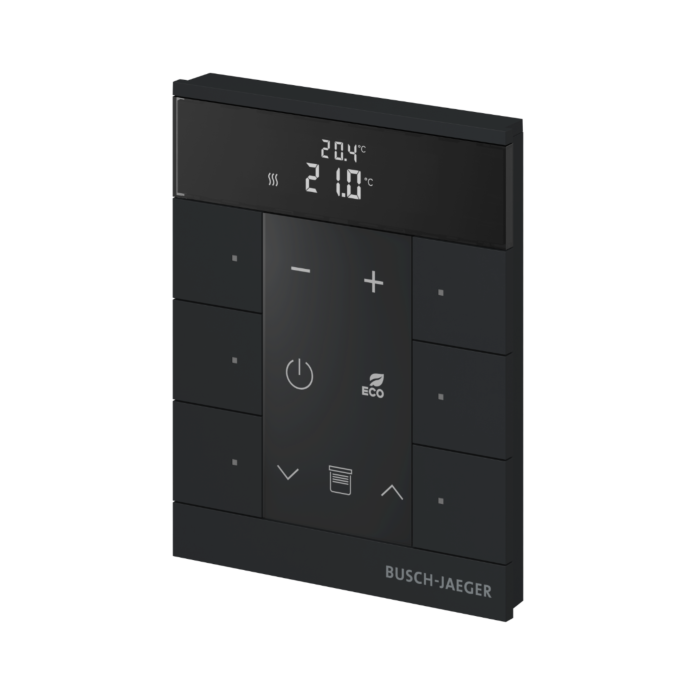 Busch Jaeger SBR-F-6.0.11-885 Free@home Tenton Thermostaat 6-voudig Zwart mat