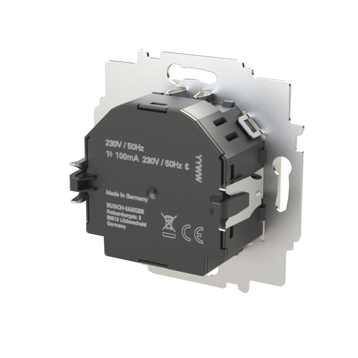 Busch Jaeger 62843 U-WL Ruimte temperatuurregelaar Instelwaardeweergave, timer en afstandsbediening Touchsensor-knoppen 230 V AC Wireless voor Busch-free@home