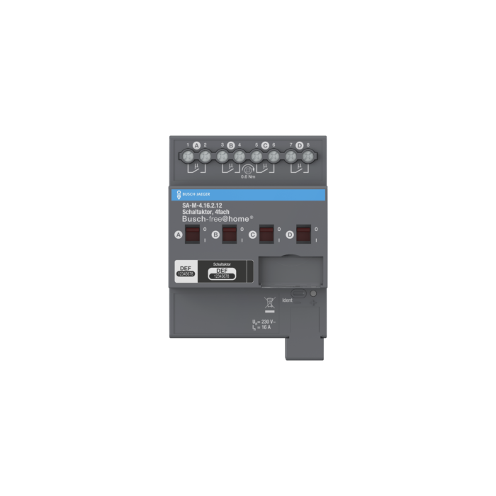 Busch Jaeger SA-M-4.16.2.12 Schakelaktor 4-voudig voor Busch-free@home
