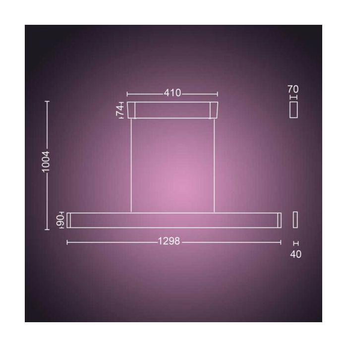 Philips 929003052501 Hue Ensis Hanglamp White and Color Zwart