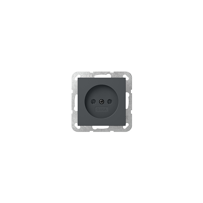 Gira 448028 Systeem 55 Wandcontactdoos zonder aardcontact 16A 250V 2-polig Antraciet