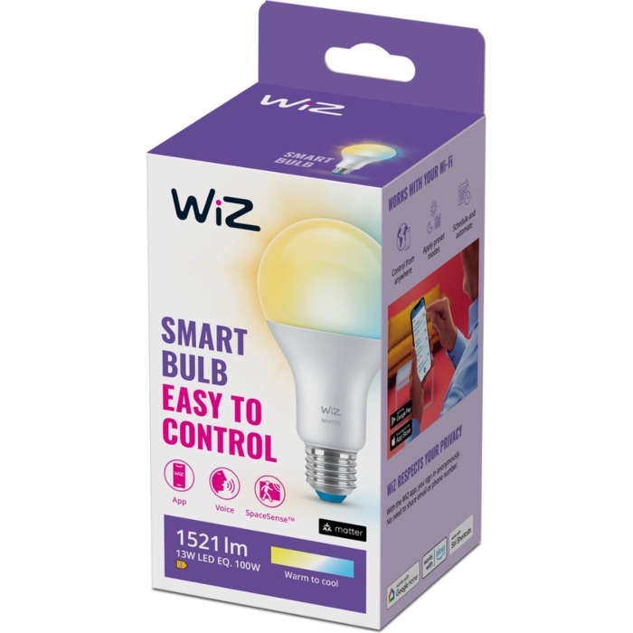 Wiz 929002449622 Warm tot koelwit licht A67 E27 13W