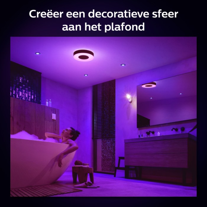 Philips 929003526301 Hue Xamento M Zwart Plafondlamp White and Color Ambiance
